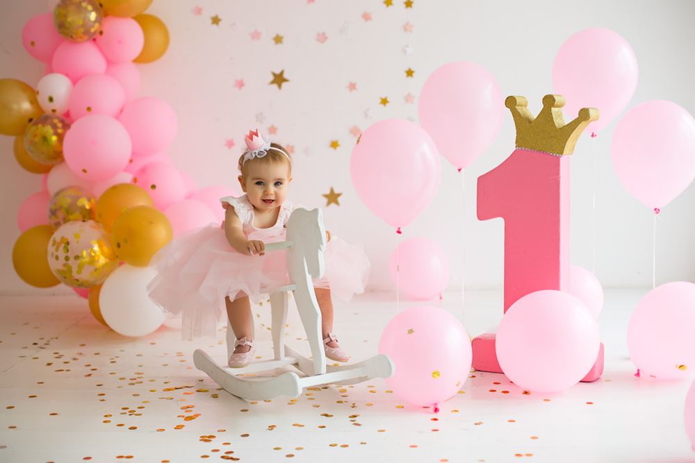 Pink & Gold 1st Birthday Party Ideas: Enchanting Decor for a Memorable –  Bloonsy - Balloon Stuffing