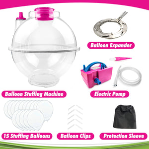 Joy-full Balloon Boutique Bundle - Balloon Stuffing Machine Set - with 25 Extra Bobo Balloons