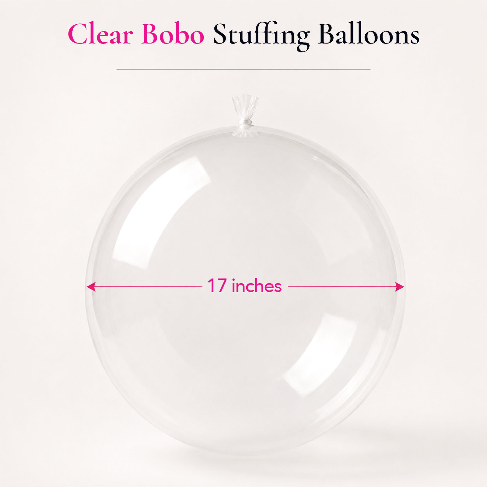 Bloonsy 24 Inch Clear Bobo Stuffing Balloons (Pack of 10) - Image 5