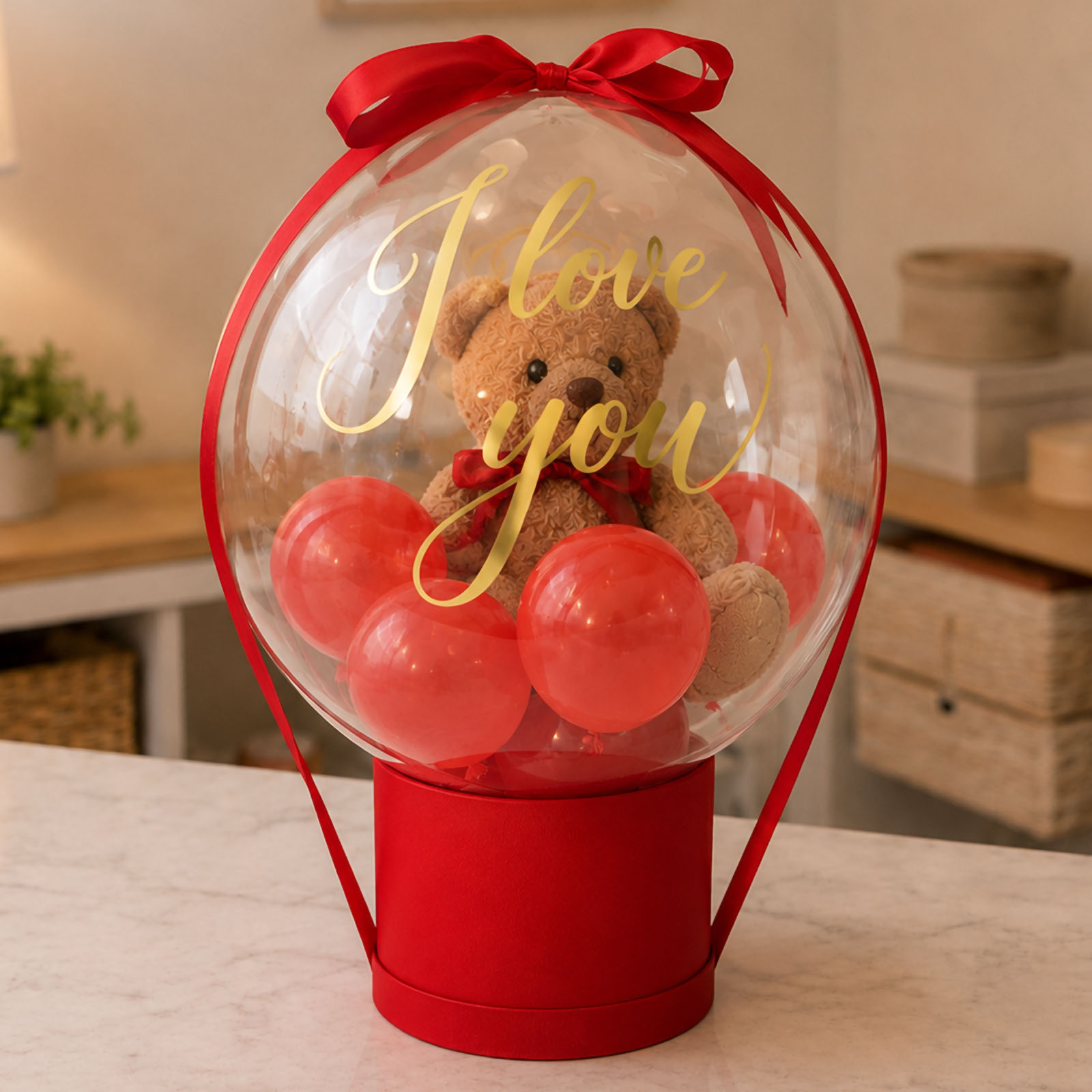 Finished stuffed balloon gift