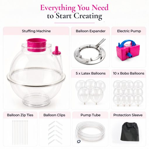Stuffed Balloons Machine Balloon Stuffing Machine Kit with Electric Air Pump and Expander Tool ...